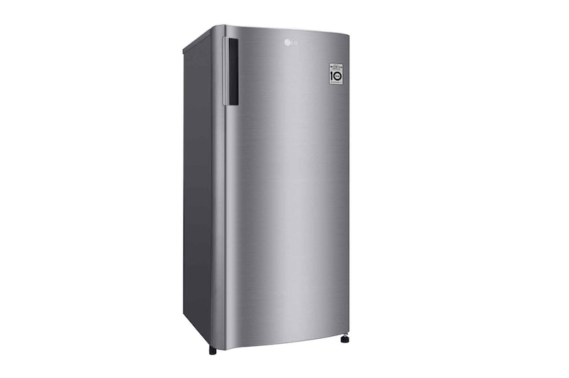 LG Kulkas 1 Pintu 169L gross / 164L nett Smart Inverter Compressor dan Boks Sayur Besar - Platinum, GN-INV201SL