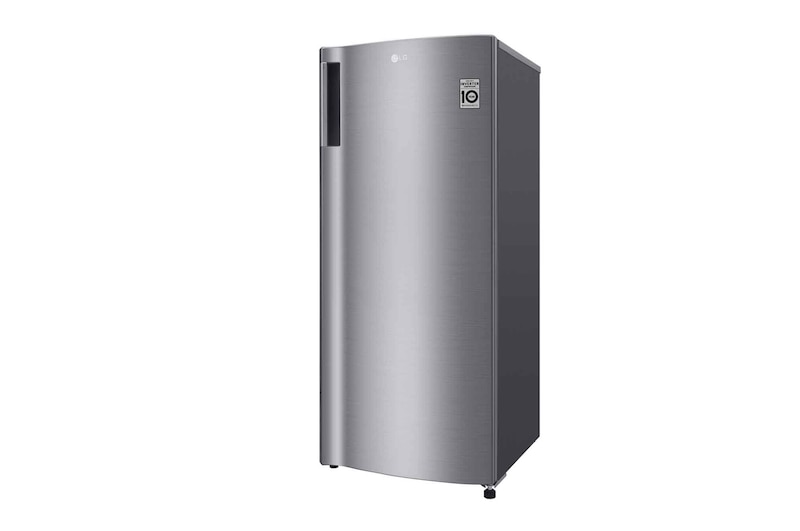 LG Kulkas 1 Pintu 169L gross / 164L nett Smart Inverter Compressor dan Boks Sayur Besar - Platinum, GN-INV201SL