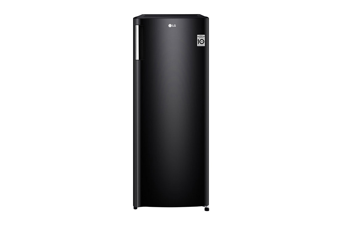 LG Freezer 1 Pintu 171L gross/165L nett dengan kompresor Inverter dan Kotak Sayuran Besar - Hitam, GN-INV304BK
