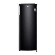 LG Freezer 1 Pintu 171L gross/165L nett dengan kompresor Inverter dan Kotak Sayuran Besar - Hitam, GN-INV304BK