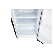 LG Freezer 1 Pintu 171L gross/165L nett dengan kompresor Inverter dan Kotak Sayuran Besar - Hitam, GN-INV304BK