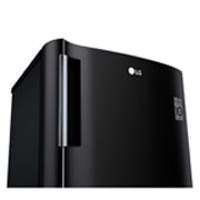 LG Freezer 1 Pintu 171L gross/165L nett dengan kompresor Inverter dan Kotak Sayuran Besar - Hitam, GN-INV304BK