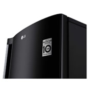 LG Freezer 1 Pintu 171L gross/165L nett dengan kompresor Inverter dan Kotak Sayuran Besar - Hitam, GN-INV304BK