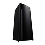 LG Freezer 1 Pintu 171L gross/165L nett dengan kompresor Inverter dan Kotak Sayuran Besar - Hitam, GN-INV304BK