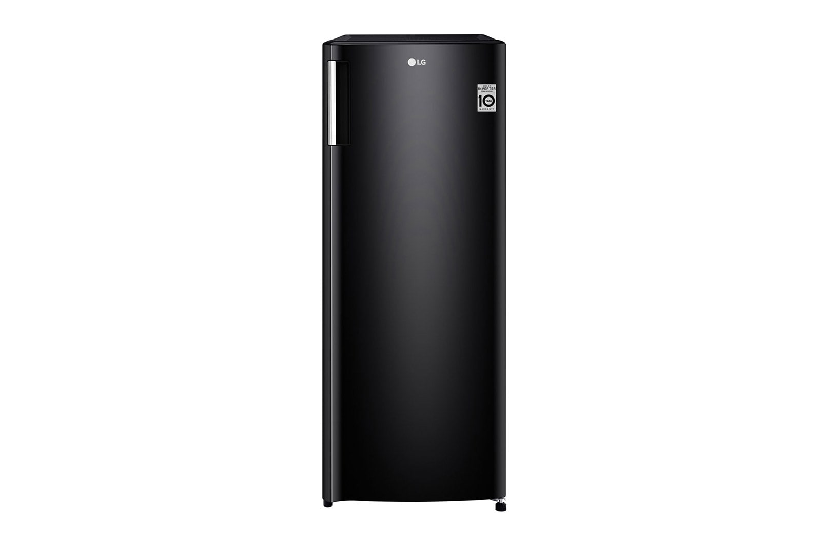 LG Freezer 1 Pintu 171L gross/165L nett dengan kompresor Inverter dan Kotak Sayuran Besar - Hitam, GN-INV304BK