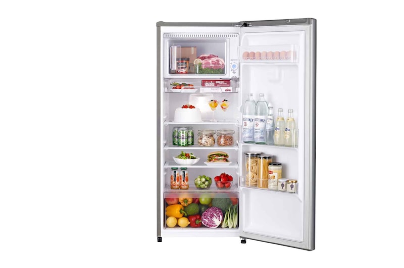LG Kulkas 1 Pintu 199L dengan Kotak Sayur Besar dan Handel Pintu Ergonomis - Platinum, GN-Y331SLB