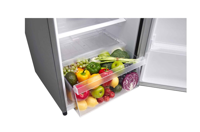 LG Kulkas 1 Pintu 199L dengan Kotak Sayur Besar dan Handel Pintu Ergonomis - Platinum, GN-Y331SLB