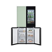 LG Kulkas LG InstaView™ Objet Collection, 617L Slim Multi-Door dengan Mist Green Glass, GR-A24FQSMB