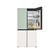 LG Kulkas LG InstaView™ Objet Collection, 617L Slim Multi-Door dengan Mist Green Glass, GR-A24FQSMB