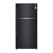 Kulkas 2 Pintu 630L gross /592L nett Inverter Linear Compressor dengan Hygiene Fresh&#43;™, ThinQ™ dengan WiFi - Hitam Matte GR-H802HQHU tampak depan