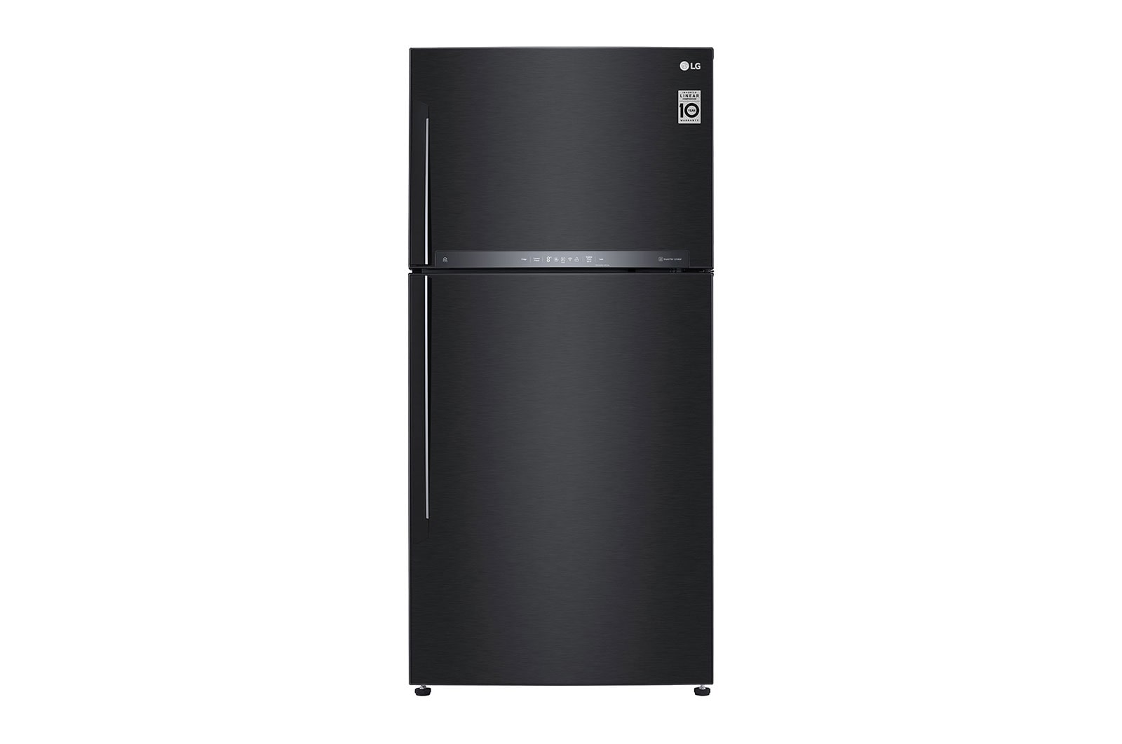 Kulkas 2 Pintu 630L gross /592L nett Inverter Linear Compressor dengan Hygiene Fresh&#43;™, ThinQ™ dengan WiFi - Hitam Matte GR-H802HQHU tampak depan