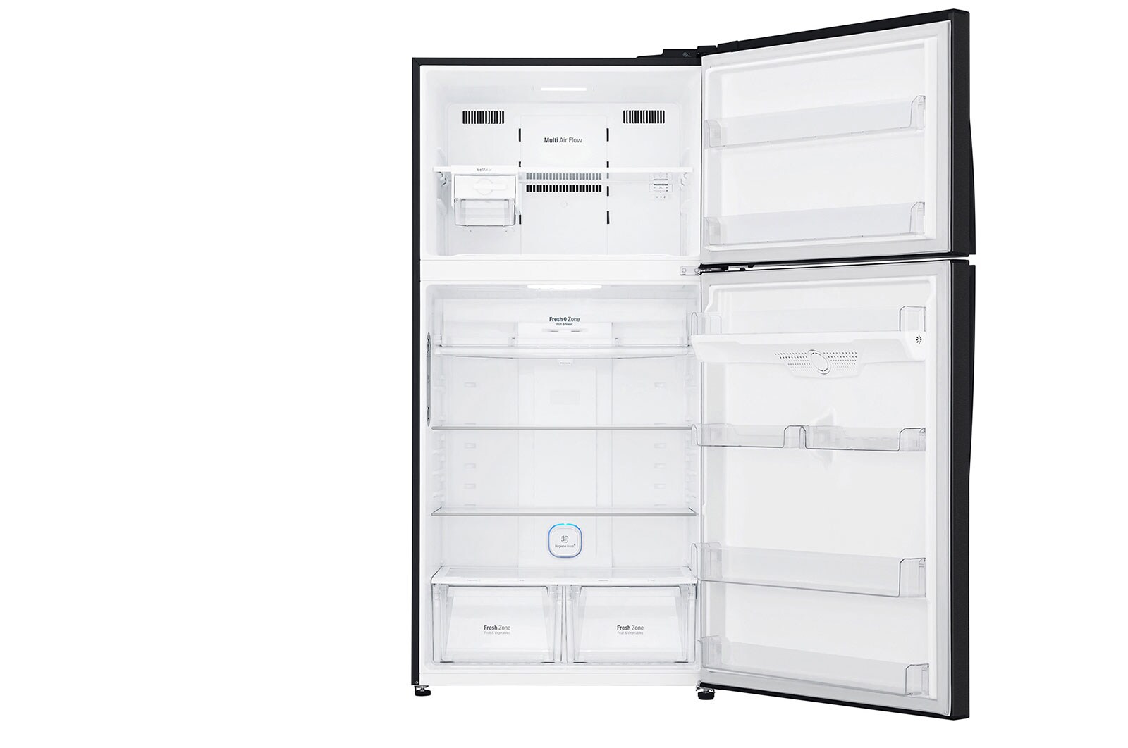 LG Kulkas 2 Pintu 630L gross /592L nett Inverter Linear Compressor dengan Hygiene Fresh+™, ThinQ™ dengan WiFi - Hitam Matte, GR-H802HQHU