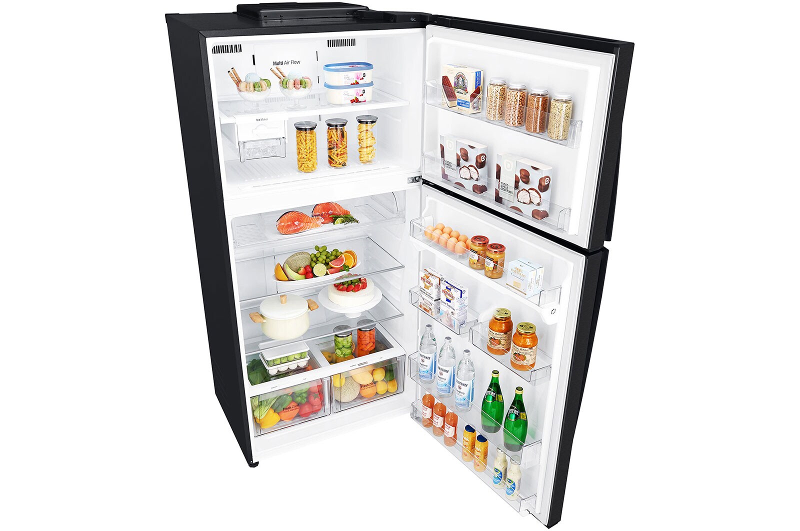 LG Kulkas 2 Pintu 630L gross /592L nett Inverter Linear Compressor dengan Hygiene Fresh+™, ThinQ™ dengan WiFi - Hitam Matte, GR-H802HQHU