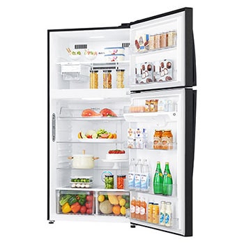 LG Kulkas 2 Pintu 630L gross /592L nett Inverter Linear Compressor dengan Hygiene Fresh+™, ThinQ™ dengan WiFi - Hitam Matte, GR-H802HQHU