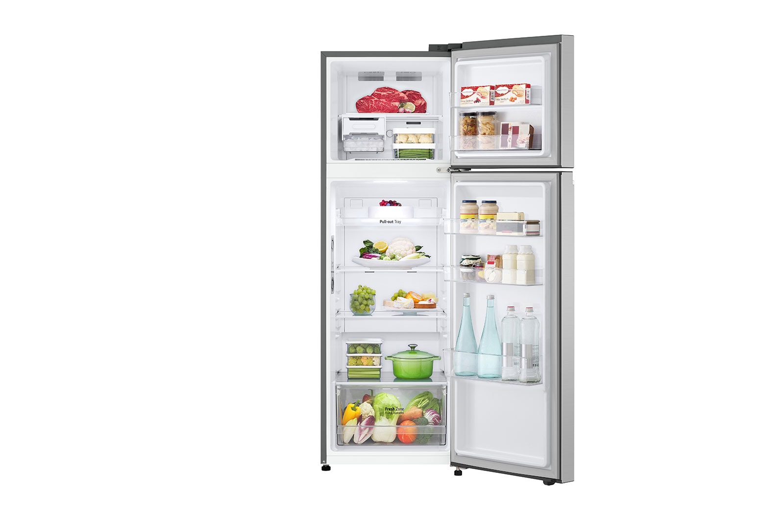 LG Kulkas 2 Pintu 287L Smart Inverter Compressor - Silver, GV-B262PLGB