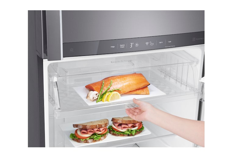 LG Kulkas 2 Pintu - Inverter Linear Compressor, GC-H502HLHN