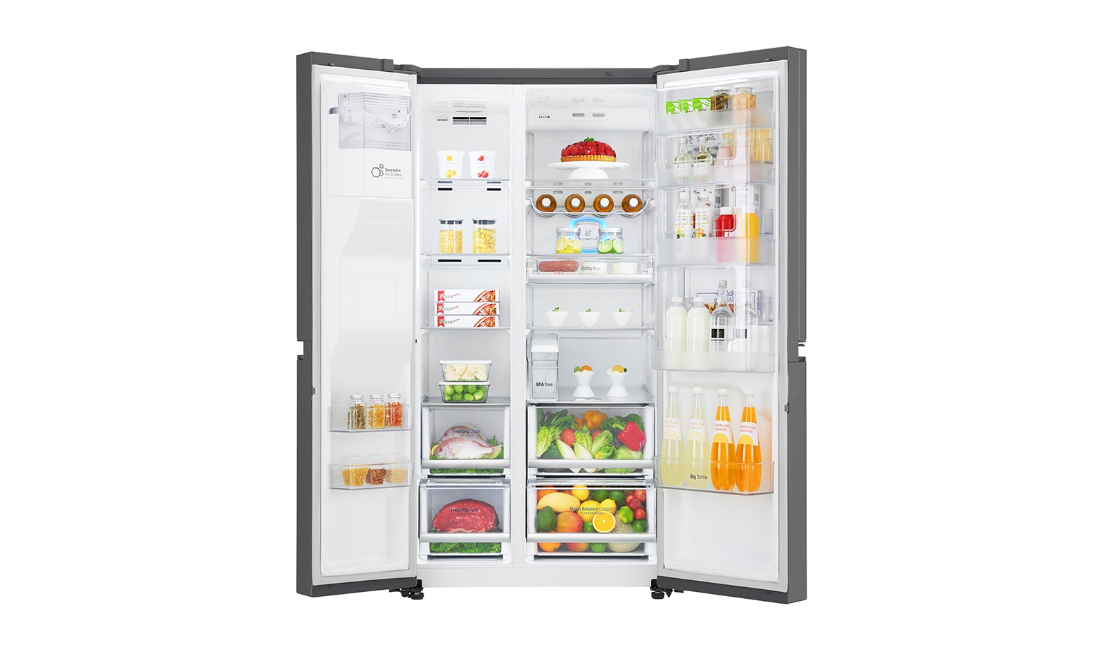 LG Kulkas Side by Side Door-in-Door™ - In-door Ice Maker, GC-J247CKAV
