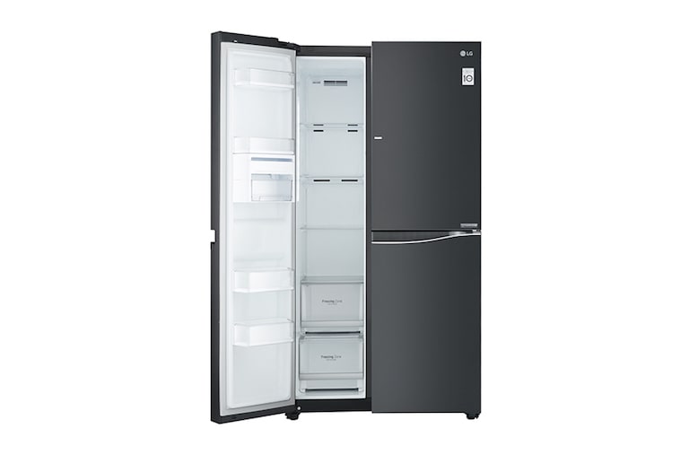 LG Kulkas Side by Side Door-in-Door™ - Luminous Black Glass, GC-M247UGBV