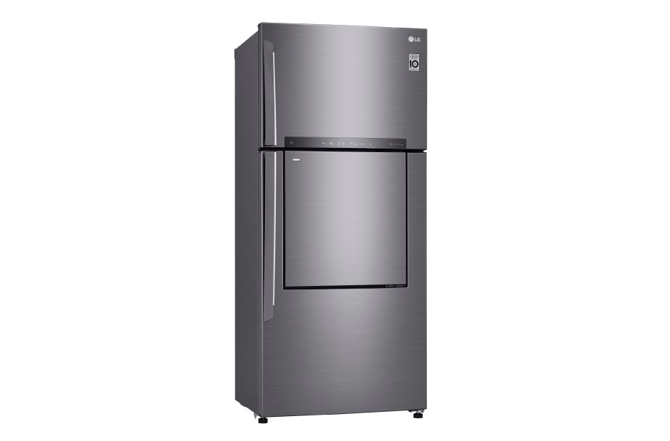 LG Kulkas 2 Pintu 549L gross / 512L nett Door-in-Door™ Inverter Linear Compressor, ThinQ™ dengan WiFi - Platinum, GN-A702HLHU