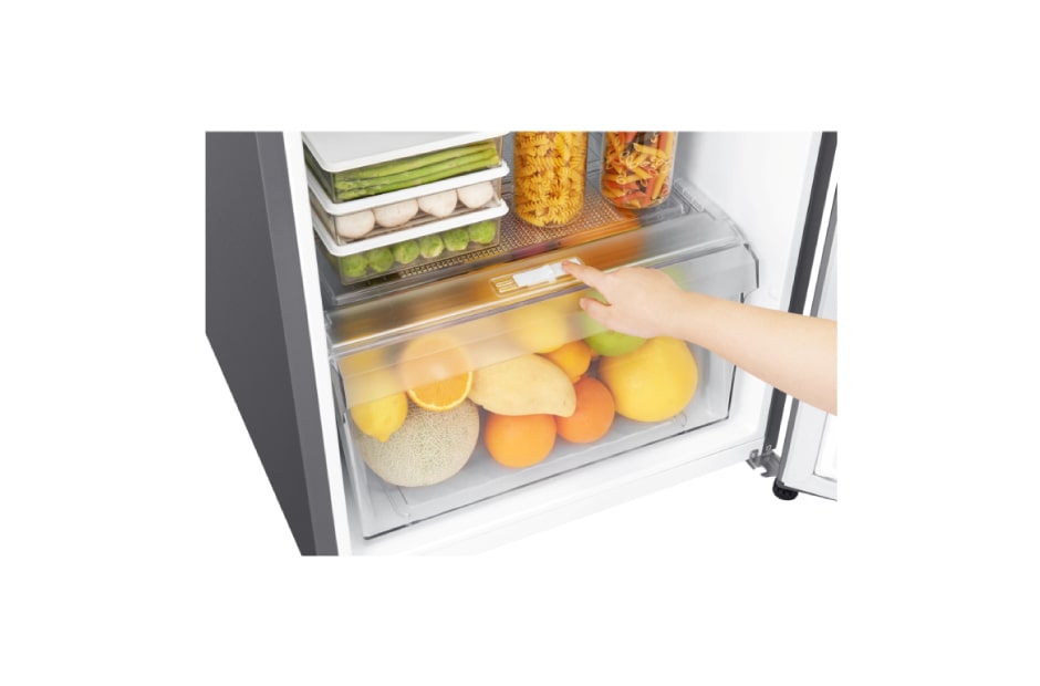 LG Kulkas 2 Pintu 225L gross / 209L nett Smart Inverter Compressor dan Moist Balance Crisper™ - Dark Graphite Steel, GN-B200SQBB