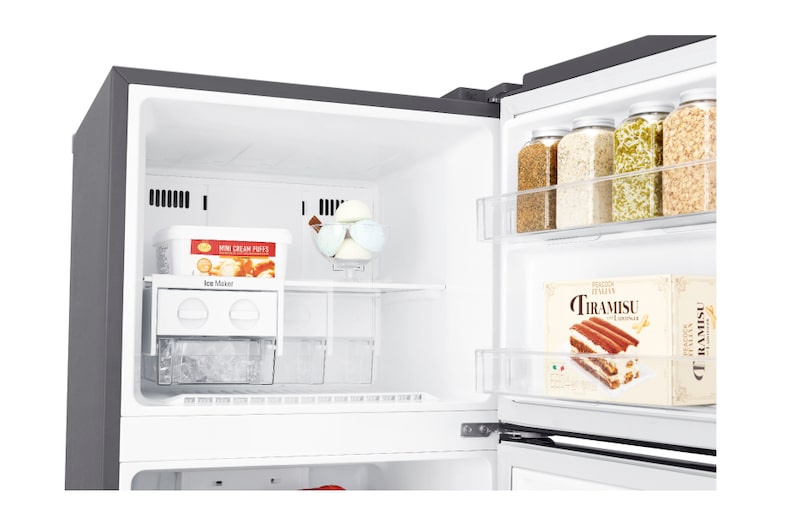 LG Kulkas 2 Pintu 333L gross / 312L nett Inverter Linear Compressor dan Door Cooling+™ - Platinum, GN-C372SLCN