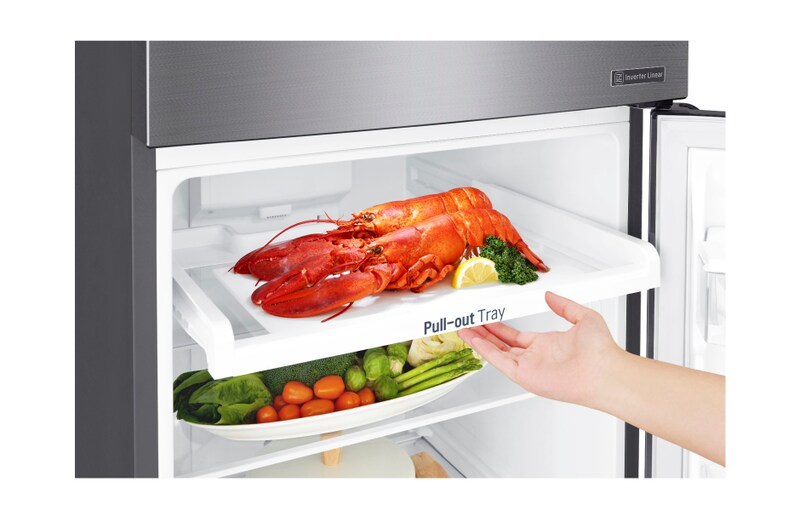 LG Kulkas 2 Pintu 333L gross / 312L nett Inverter Linear Compressor dan Door Cooling+™ - Platinum, GN-C372SLCN