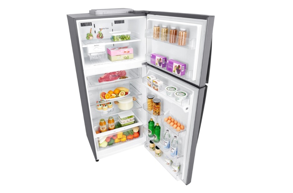 LG Kulkas 2 Pintu 516L gross / 475L nett Inverter Linear Compressor dan Layar LED sentuh, ThinQ™ dengan WiFi - Platinum, GN-H602HLHU