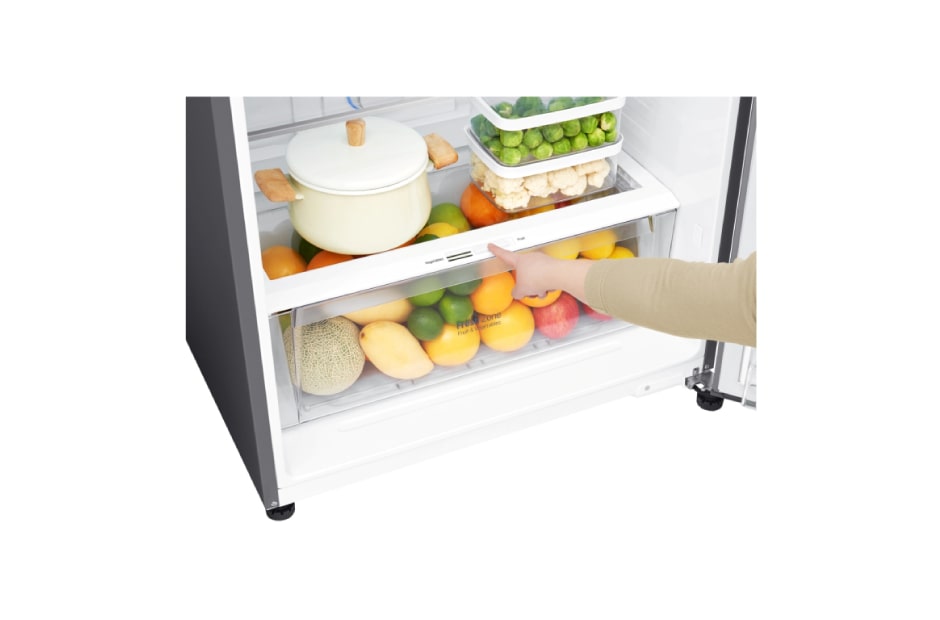 LG Kulkas 2 Pintu 516L gross / 475L nett Inverter Linear Compressor dan Layar LED sentuh, ThinQ™ dengan WiFi - Platinum, GN-H602HLHU