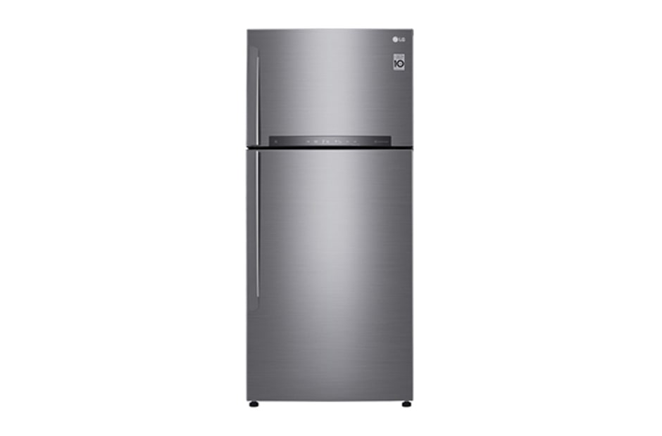 LG Kulkas 2 Pintu 516L gross / 475L nett Inverter Linear Compressor dan Layar LED sentuh, ThinQ™ dengan WiFi - Platinum, GN-H602HLHU