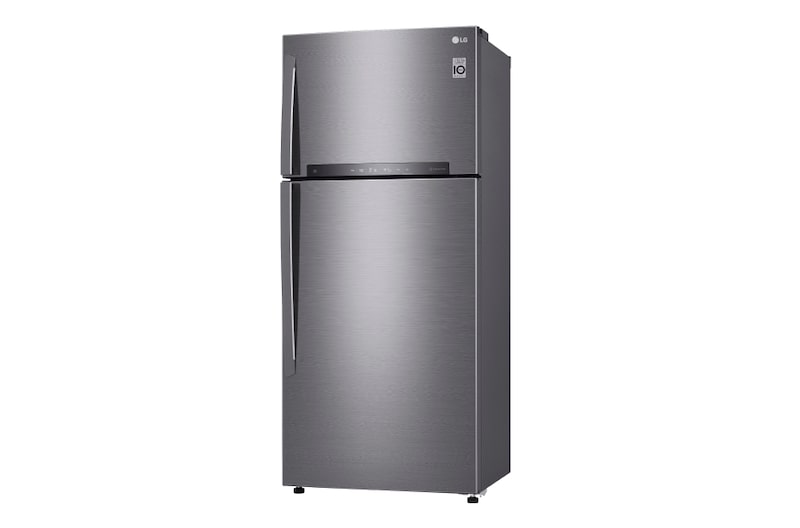 LG Kulkas 2 Pintu 516L gross / 475L nett Inverter Linear Compressor dan Layar LED sentuh, ThinQ™ dengan WiFi - Platinum, GN-H602HLHU
