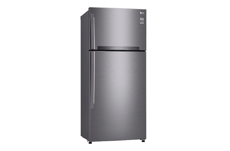 LG Kulkas 2 Pintu 516L gross / 475L nett Inverter Linear Compressor dan Layar LED sentuh, ThinQ™ dengan WiFi - Platinum, GN-H602HLHU
