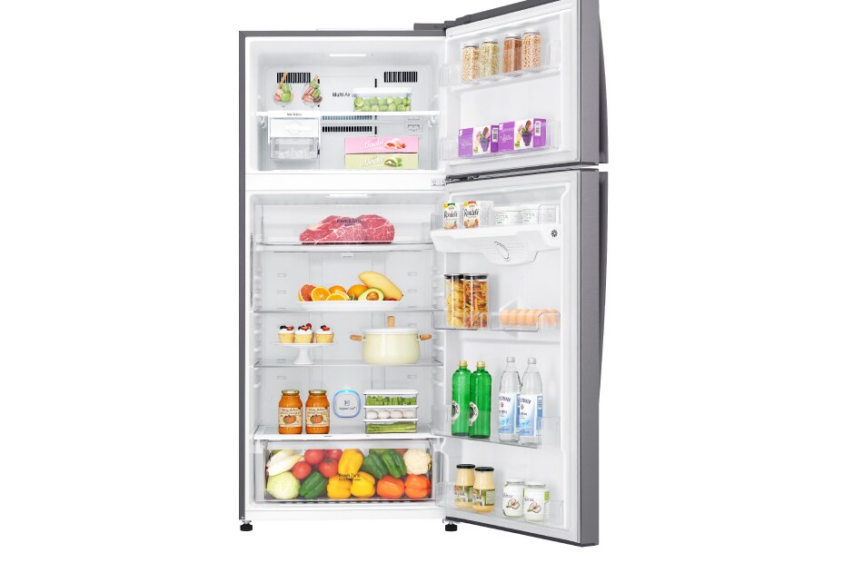 LG Kulkas 2 Pintu 516L gross / 475L nett Inverter Linear Compressor dan Layar LED sentuh, ThinQ™ dengan WiFi - Platinum, GN-H602HLHU
