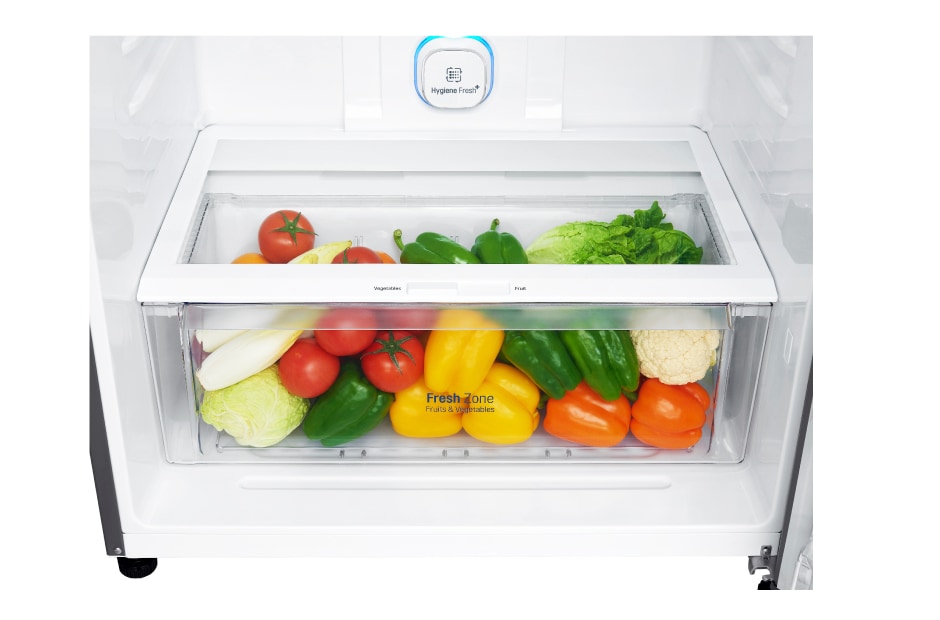 LG Kulkas 2 Pintu 516L gross / 475L nett Inverter Linear Compressor dan Layar LED sentuh, ThinQ™ dengan WiFi - Platinum, GN-H602HLHU
