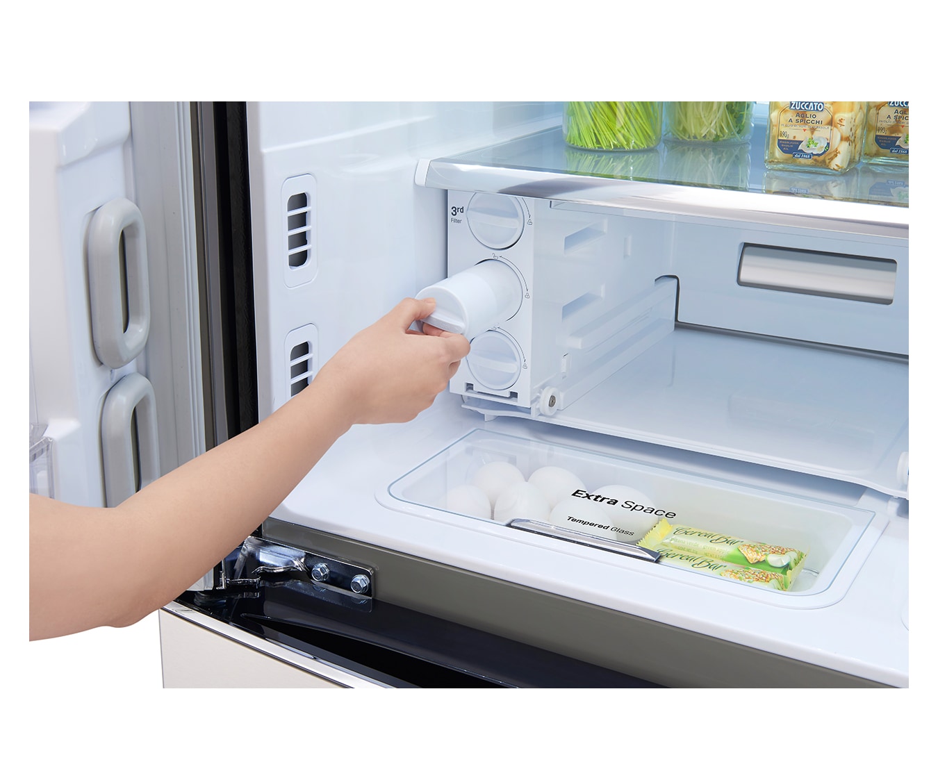 LG WATER PURIFYING REFRIGERATOR WITH 3-TIER FILTRATION SYSTEM, GR-Y31FWAHL