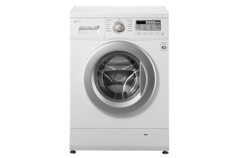 LG 7kg, Front Loading - 6Motion DD Motor, F1007NMPW