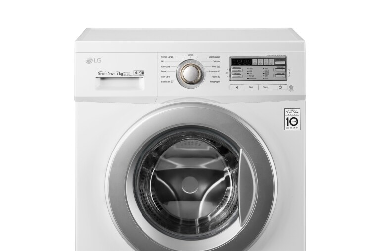 LG 7kg, Front Loading - 6Motion DD Motor, F1007NMPW