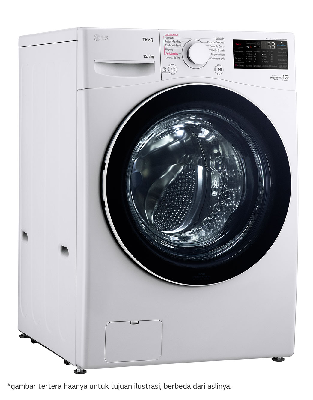 15kg Front Loading Mesin Cuci - F2515STPW | LG Indonesia