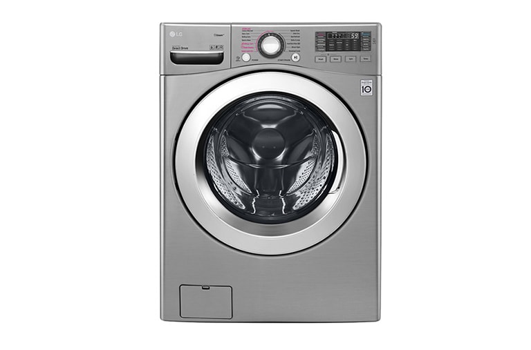 Mesin Cuci LG 20kg, Front Loading Kapasitas Besar dengan Steam Cycle - Perak Metalik F2720SVTV tampak depan