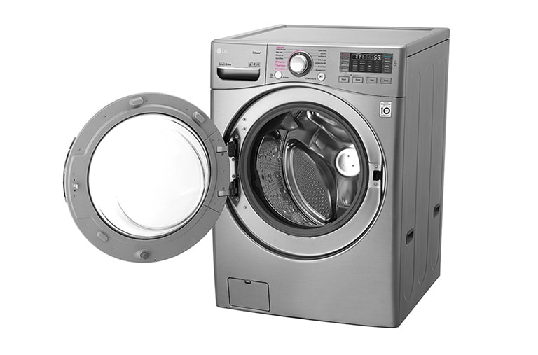 LG Mesin Cuci LG 20kg, Front Loading Kapasitas Besar dengan Steam Cycle - Perak Metalik, F2720SVTV