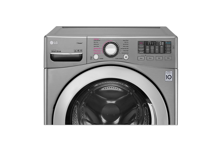 LG Mesin Cuci LG 20kg, Front Loading Kapasitas Besar dengan Steam Cycle - Perak Metalik, F2720SVTV