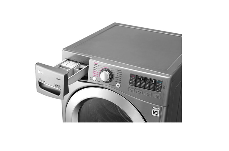 LG Mesin Cuci LG 20kg, Front Loading Kapasitas Besar dengan Steam Cycle - Perak Metalik, F2720SVTV