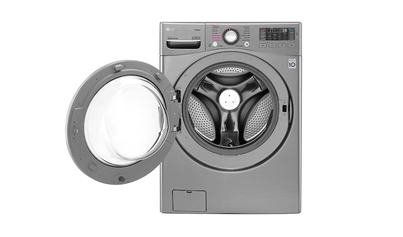 LG Mesin Cuci LG 20kg, Front Loading Kapasitas Besar dengan Steam Cycle - Perak Metalik, F2720SVTV