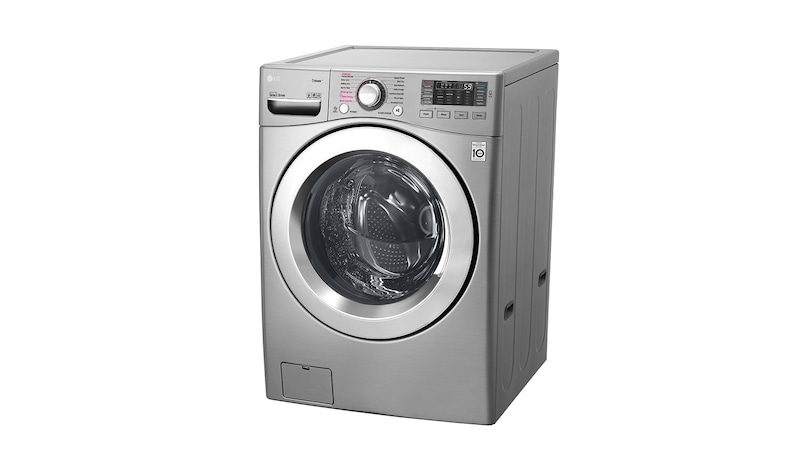LG Mesin Cuci LG 20kg, Front Loading Kapasitas Besar dengan Steam Cycle - Perak Metalik, F2720SVTV