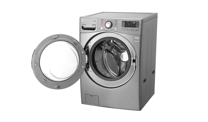 LG Mesin Cuci LG 20kg, Front Loading Kapasitas Besar dengan Steam Cycle - Perak Metalik, F2720SVTV