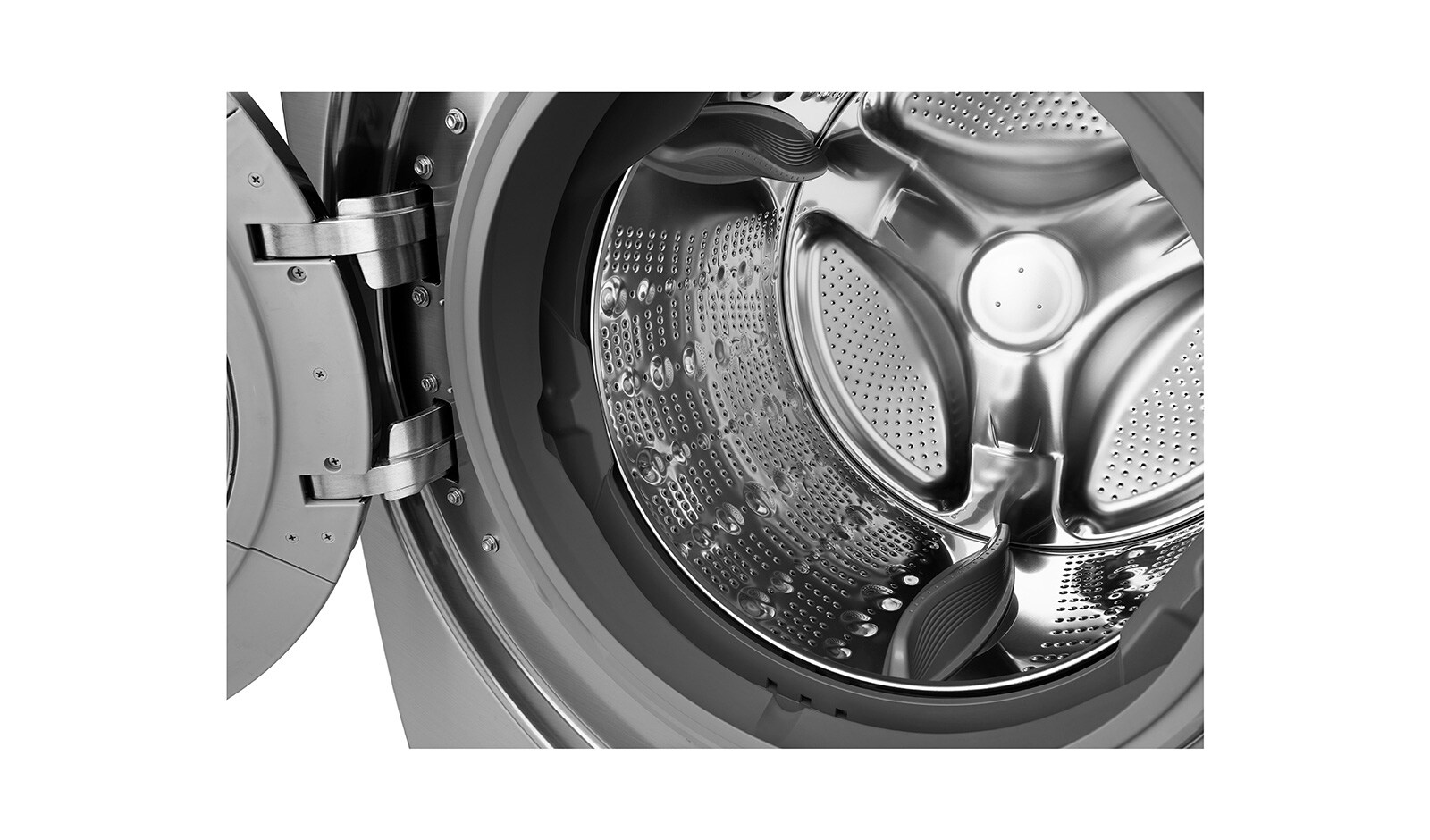 LG Mesin Cuci LG 20kg, Front Loading Kapasitas Besar dengan Steam Cycle - Perak Metalik, F2720SVTV