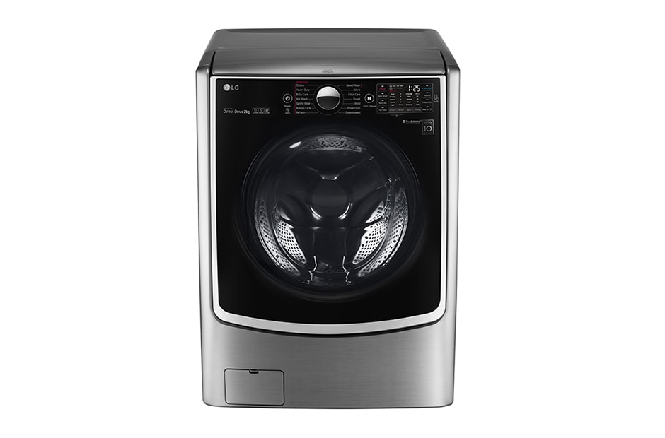 Mesin Cuci LG Front Loading Wash 21kg dengan Steam &amp; TurboWash – Smart Diagnosis F2721STWV tampak depan