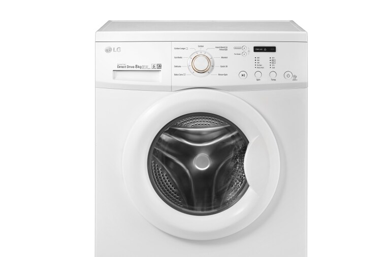 LG Mesin Cuci Front Loading, 8kg – Hemat Listrik dengan Inverter Direct Drive, F8008NMCW