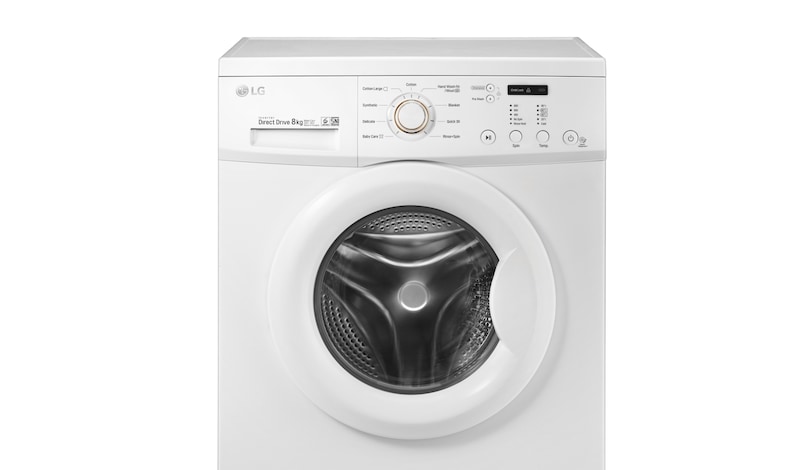 LG Mesin Cuci Front Loading, 8kg – Hemat Listrik dengan Inverter Direct Drive, F8008NMCW