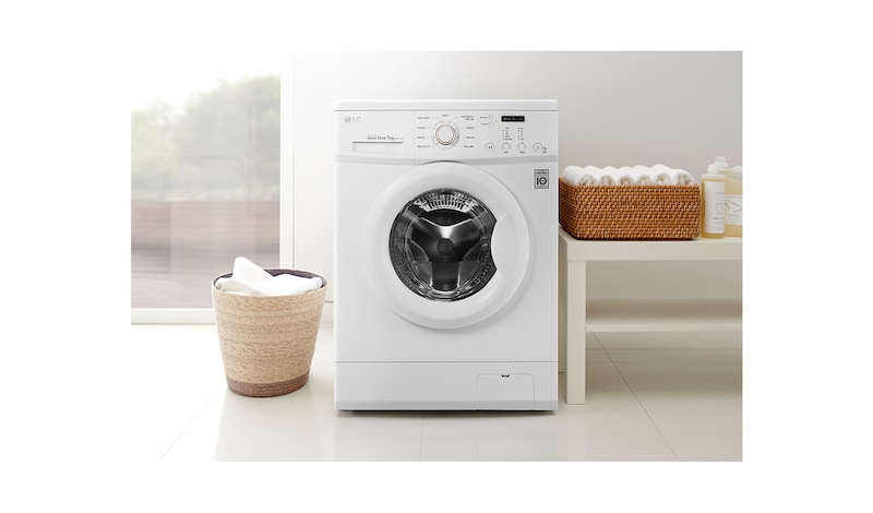 LG Mesin Cuci Front Loading, 8kg – Hemat Listrik dengan Inverter Direct Drive, F8008NMCW