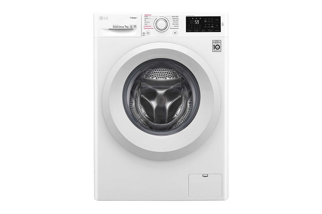 Mesin Cuci LG 7kg Front Loading 6Motion DD dengan Steam Putih FC1207S5W LG ID